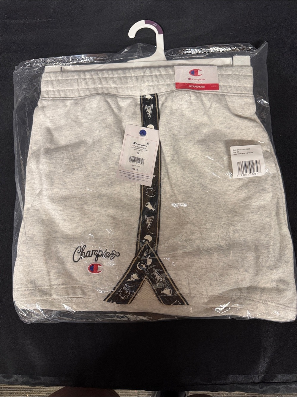 Champion women Light Gray Sweatpants with Champion Logo